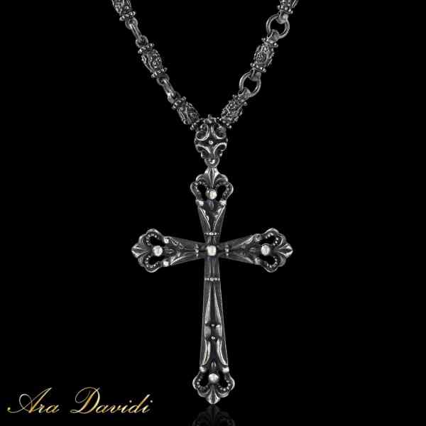 Ara Davidi Sterling Silver Cross Necklace